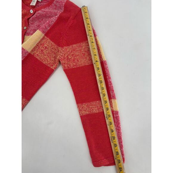 Coldwater Creek Cardigan Sweater Womens Large Multicolor Patchwork Button Knit - Picture 16 of 16